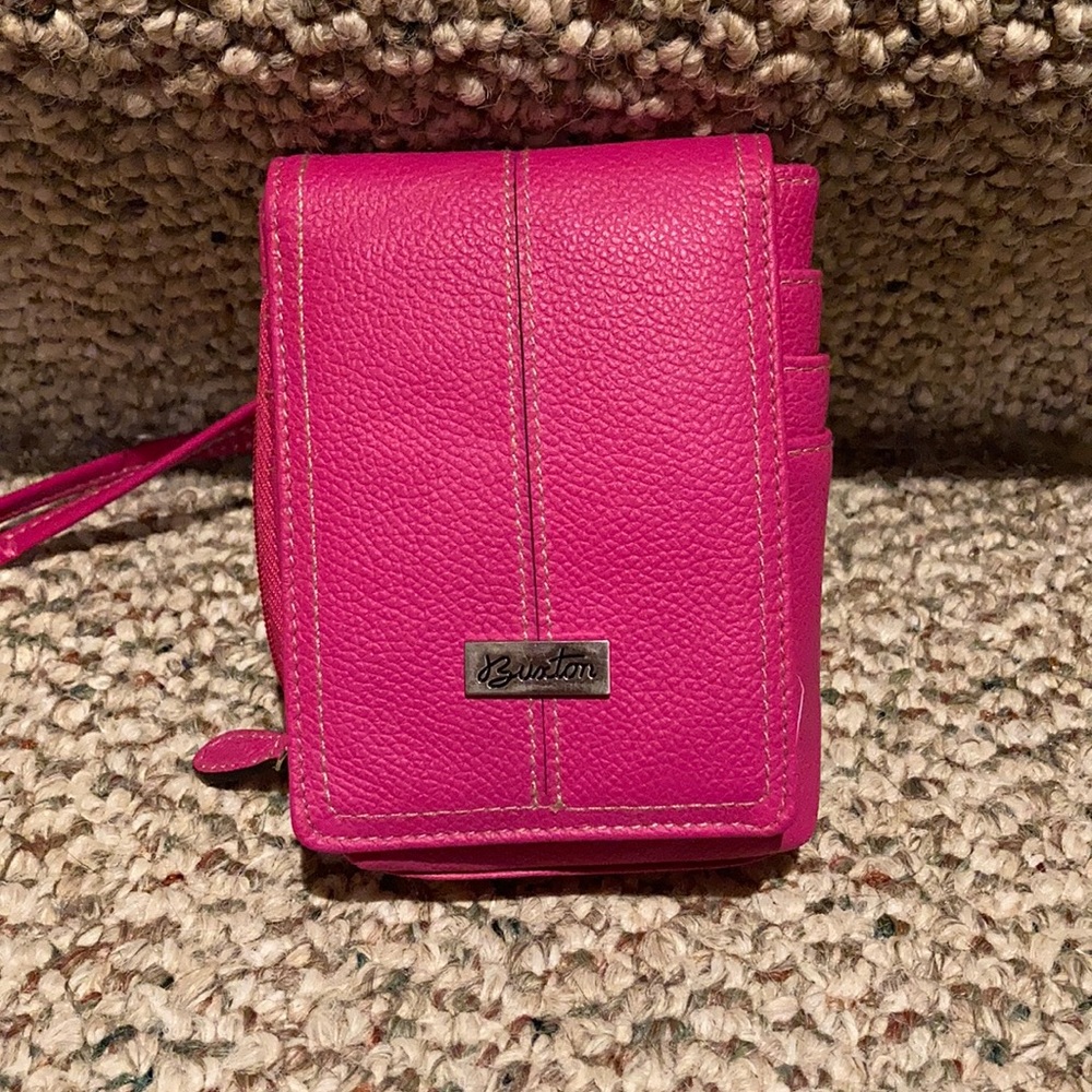 Tiny pink soft leather made pocketed